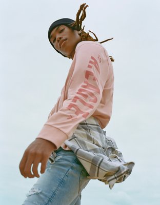 AE Super Soft Long-Sleeve Graphic T-Shirt