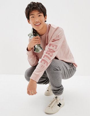 AE Super Soft Long-Sleeve Graphic T-Shirt