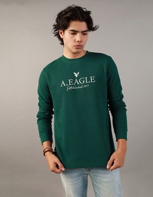 AE T-shirt Térmica Manga Larga con Gráfico de Logotipo