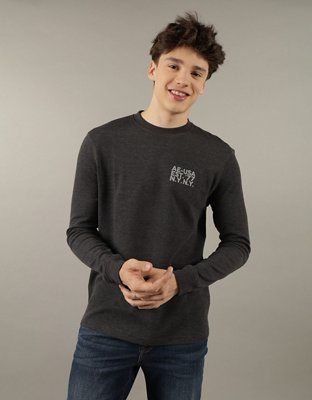 AE Long-Sleeve Logo Graphic Thermal Shirt