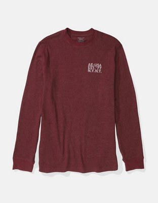 AE Long-Sleeve Logo Graphic Thermal Shirt