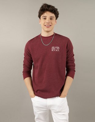AE Long-Sleeve Logo Graphic Thermal Shirt