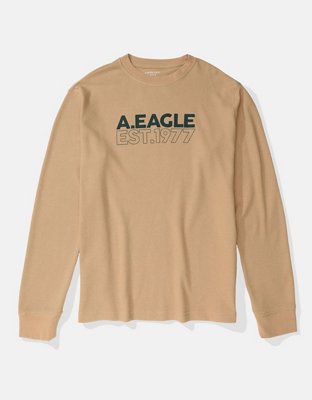 AE Long-Sleeve Logo Graphic T-Shirt