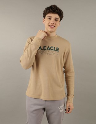 AE Long-Sleeve Logo Graphic T-Shirt