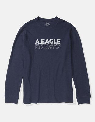 AE Long-Sleeve Logo Graphic T-Shirt
