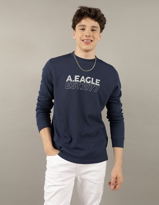 AE Long-Sleeve Logo Graphic T-Shirt