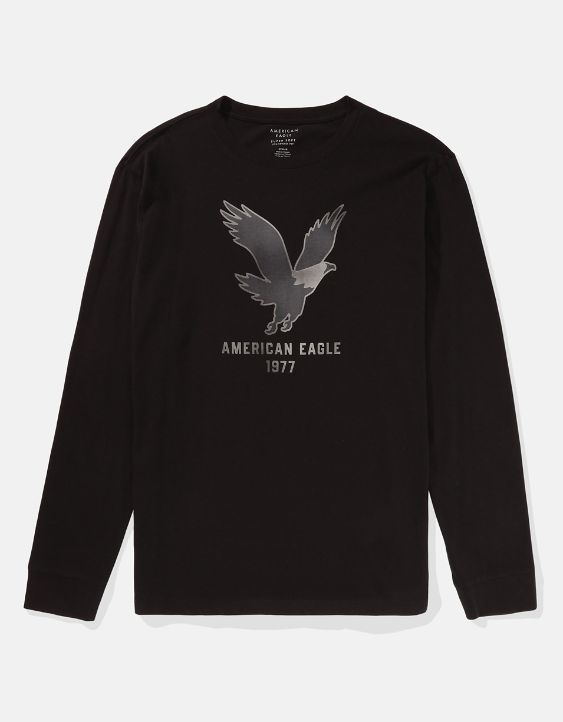 AE Long-Sleeve Logo Graphic T-Shirt