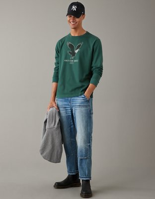 AE Long-Sleeve Logo Graphic T-Shirt