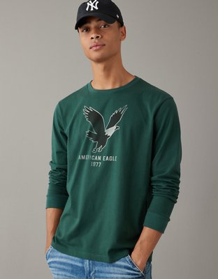 AE Long-Sleeve Logo Graphic T-Shirt