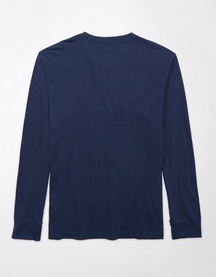AE T-shirt Manga Larga Super Suave con Gráfico de Logotipo