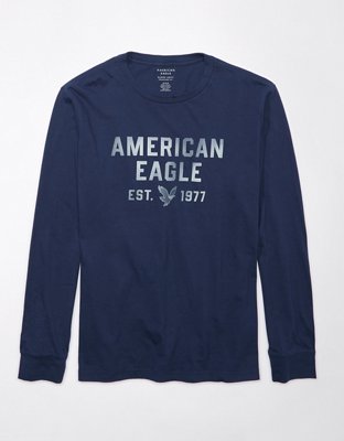 AE Long-Sleeve Logo Graphic T-Shirt