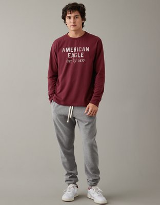 Men's Relaxed Long-Sleeve Scenic Logo Graphic Tee