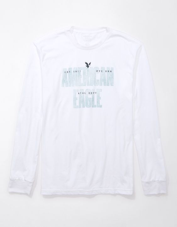 AE Long-Sleeve Logo Graphic T-Shirt
