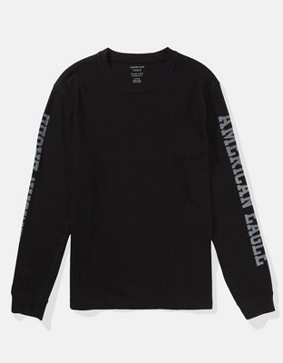 Мужские футболки American Eagle AE Long-Sleeve Logo Graphic Thermal T-Shirt — фото 3