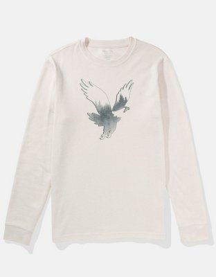 AE Long-Sleeve Logo Graphic Thermal T-Shirt