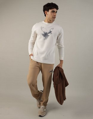 AE Long-Sleeve Logo Graphic Thermal T-Shirt