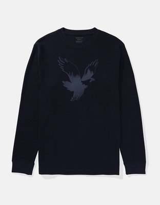 AE Long-Sleeve Logo Graphic Thermal T-Shirt