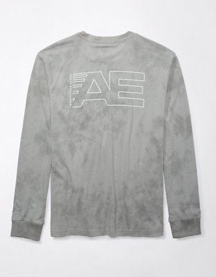 Мужские футболки American Eagle AE 24/7 Tie-Dye Graphic Long-Sleeve T-Shirt — фото 4