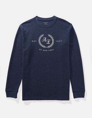 AE Long-Sleeve Logo Graphic Thermal T-Shirt