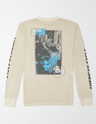 AE Vintage Wash Long-Sleeve Graphic T-Shirt
