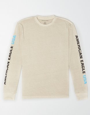 AE Vintage Wash Long-Sleeve Graphic T-Shirt