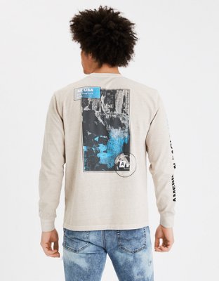 AE Vintage Wash Long-Sleeve Graphic T-Shirt