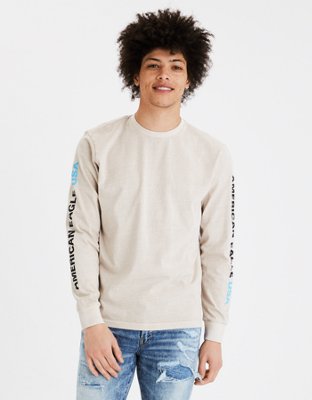 AE Vintage Wash Long-Sleeve Graphic T-Shirt