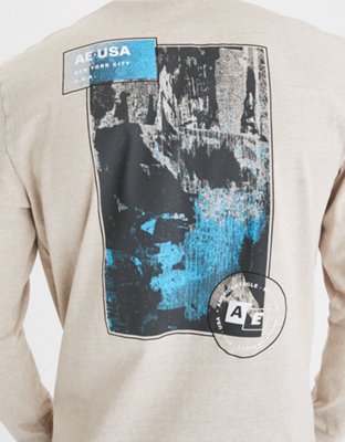 AE Vintage Wash Long-Sleeve Graphic T-Shirt