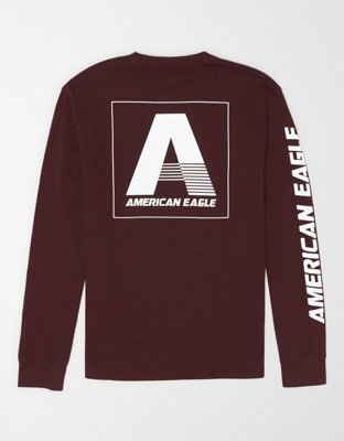 Мужские футболки American Eagle AE Long-Sleeve Reflective Graphic T-Shirt — фото 5