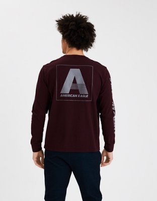 Мужские футболки American Eagle AE Long-Sleeve Reflective Graphic T-Shirt — фото 4