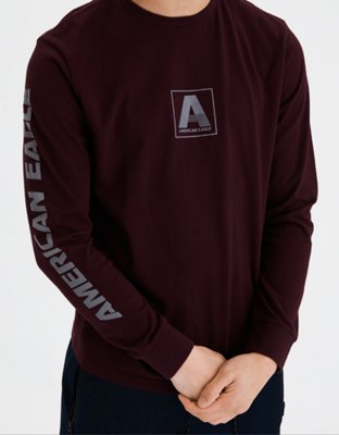 Мужские футболки American Eagle AE Long-Sleeve Reflective Graphic T-Shirt — фото 2