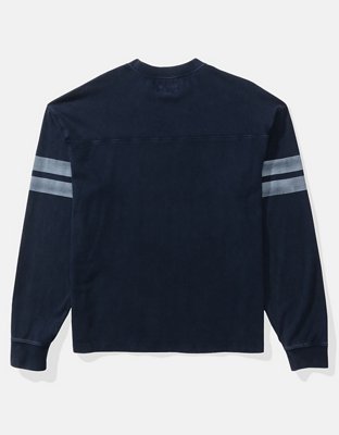 AE Long Sleeve Graphic Football T-Shirt | American Eagle