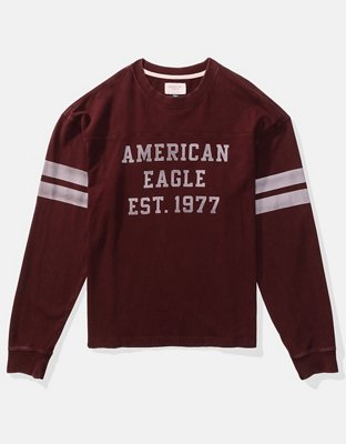 AE Long Sleeve Graphic Football T-Shirt