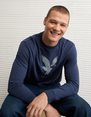 AE Icon Long-Sleeve T-Shirt | American Eagle
