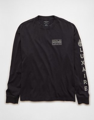 AE Boxy Long Sleeve Graphic T-Shirt | American Eagle