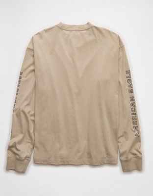アパルトモン Gather Long sleeve Tee　ベージュ AE Boxy Long Sleeve Graphic T-Shirt | American Eagle