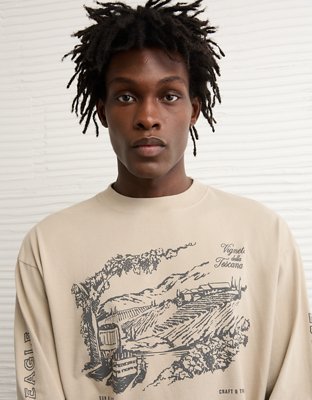 AE Boxy Long Sleeve Graphic T-Shirt | American Eagle