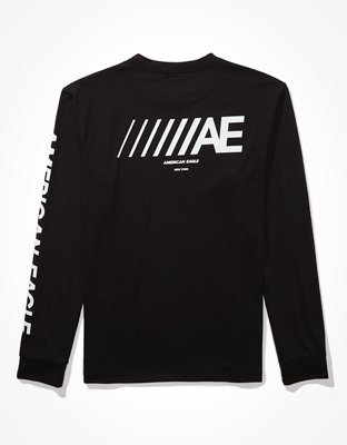 AE 24/7 Active Long-Sleeve Graphic T-Shirt