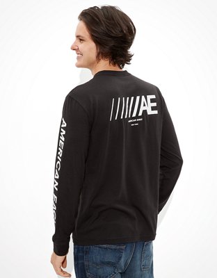 Мужские футболки American Eagle AE 24/7 Active Long-Sleeve Graphic T-Shirt — фото 4