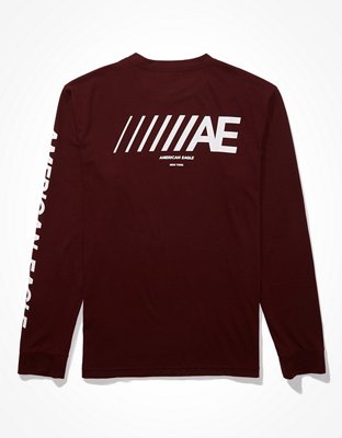 AE 24/7 Active Long-Sleeve Graphic T-Shirt