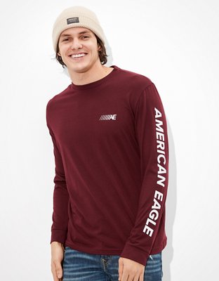 AE 24/7 Active Long-Sleeve Graphic T-Shirt