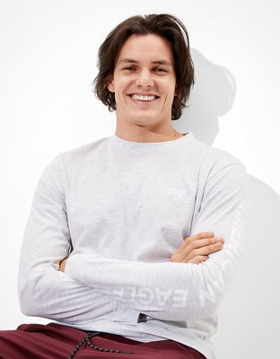 AE 24/7 Active Long-Sleeve Graphic T-Shirt