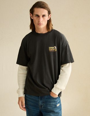 AE Boxy Fit Layered Graphic T-Shirt