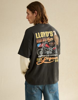 AE Boxy Fit Layered Graphic T-Shirt