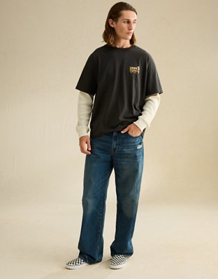 AE Boxy Fit Layered Graphic T-Shirt