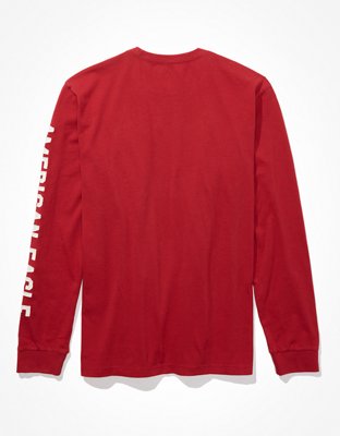 AE Super Soft Long-Sleeve Eagle Graphic T-Shirt