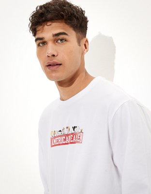 Мужские футболки American Eagle AE x Peanuts Super Soft Long-Sleeve Graphic T-Shirt — фото 5