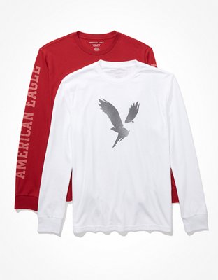 AE Super Soft Long-Sleeve Graphic T-Shirt 2-Pack