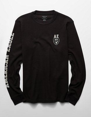 AE Standard Fit Long-Sleeve Graphic Thermal T-Shirt