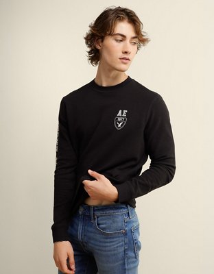 AE Standard Fit Long-Sleeve Graphic Thermal T-Shirt